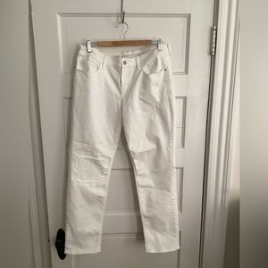 Old Navy Off-White Boyfriend Straight Jeans